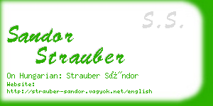 sandor strauber business card